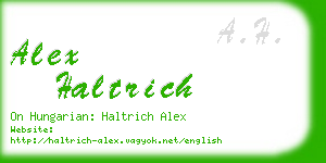 alex haltrich business card